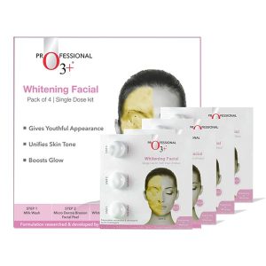 O3 whitening facial pack of 4 single dose kit 160gm