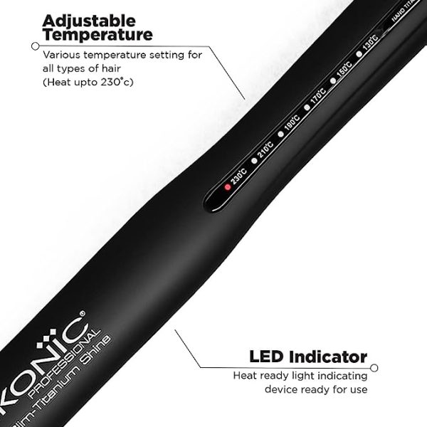 Ikonice Hair Straightener & Trimmer SLIM TITANIUM SHINE